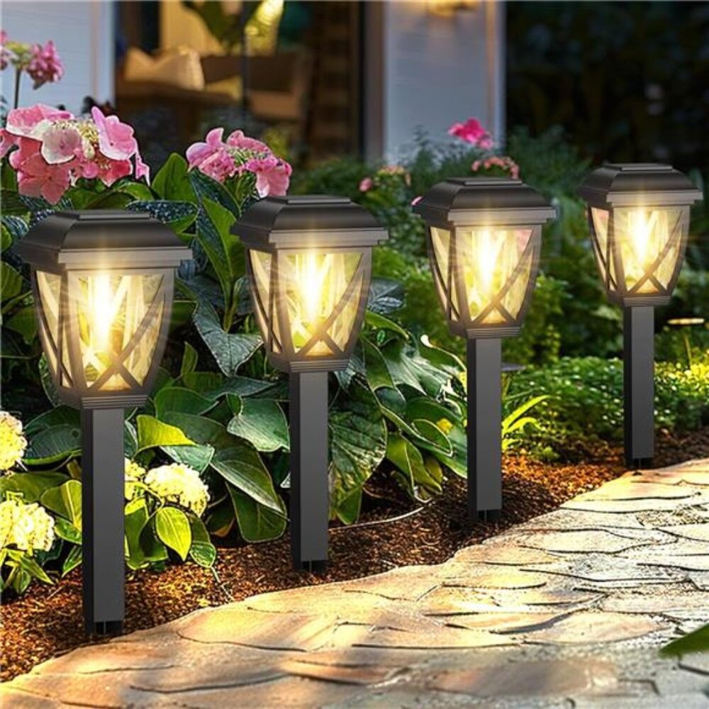 Solar Pathway Lights Outdoor Waterproof Garden Yard Walkway Landscape 10 Pack